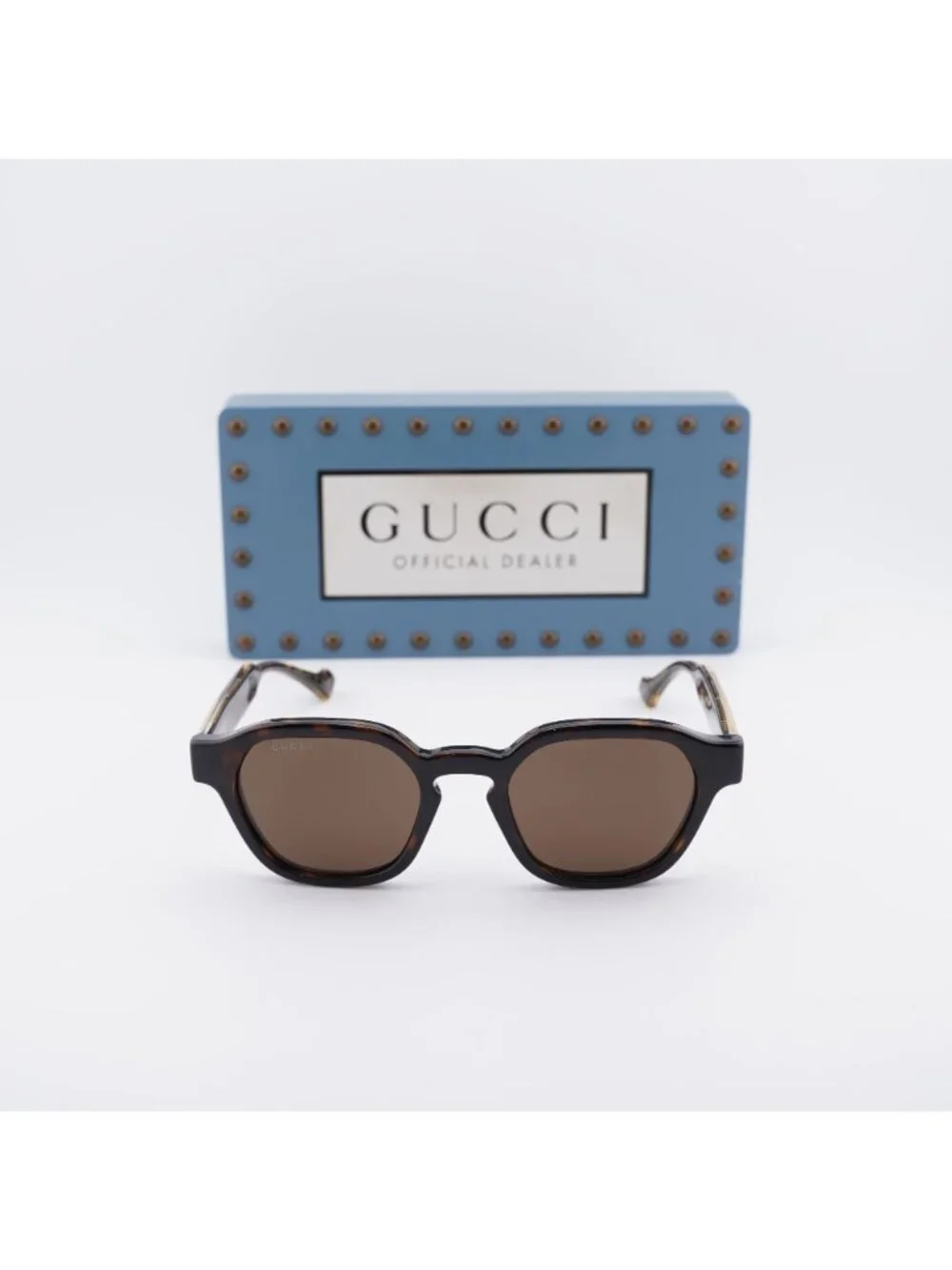 Gucci GG1730S 002 Square Unisex Sunglasses - Havana / Brown